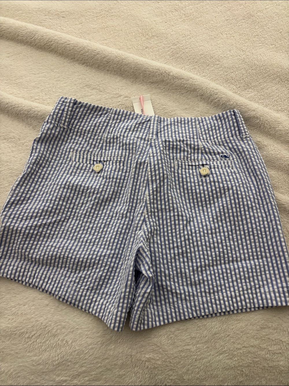 Blue and White Vineyard Vines Seersucker Shorts - Picture 3 of 4